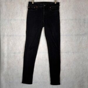 American Eagle Jeans Mens 28x32 Airflex+ Skinny Black Good Stretch Denim